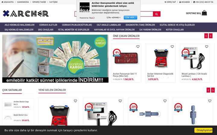 Screenshot of archerdanismanlik.com