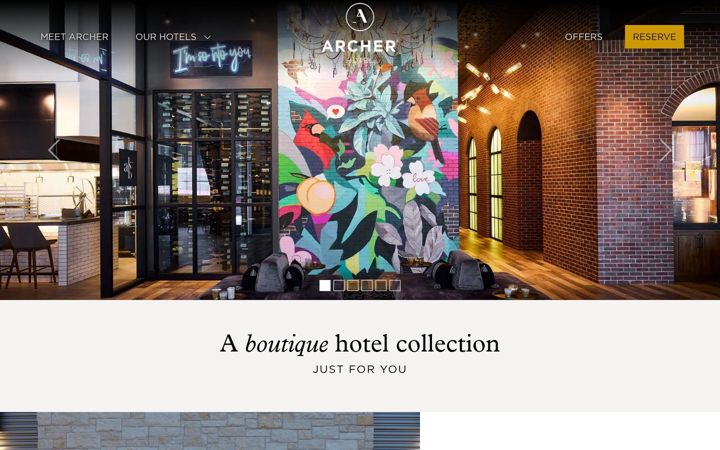 Screenshot of archerhotel.com