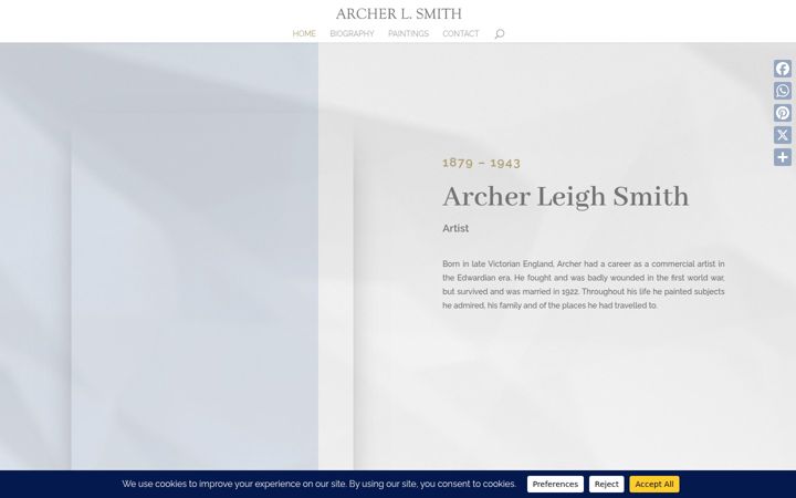 Screenshot of archerlsmith.uk