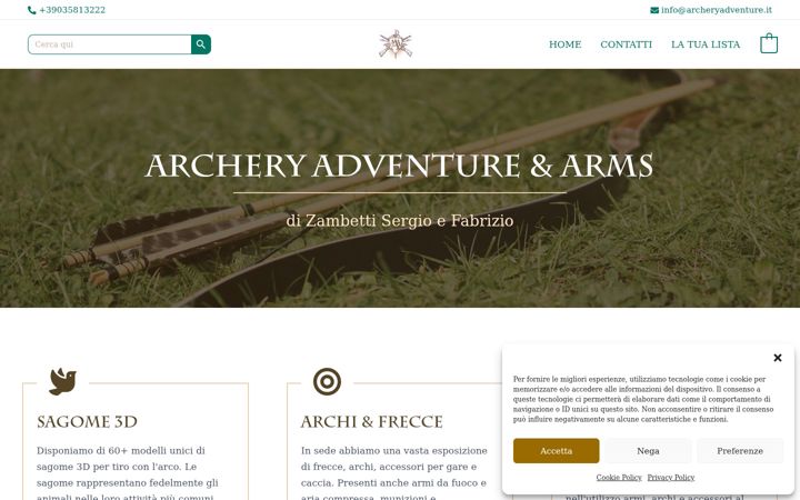 Screenshot του archeryadventure.it