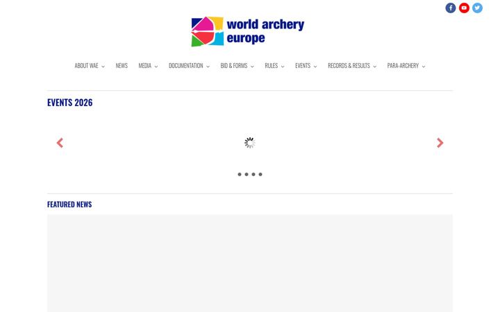 Screenshot of archeryeurope.org