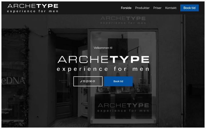 Screenshot of archetype.dk