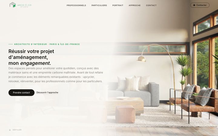 Captură de ecran a archi-eco-studio.fr