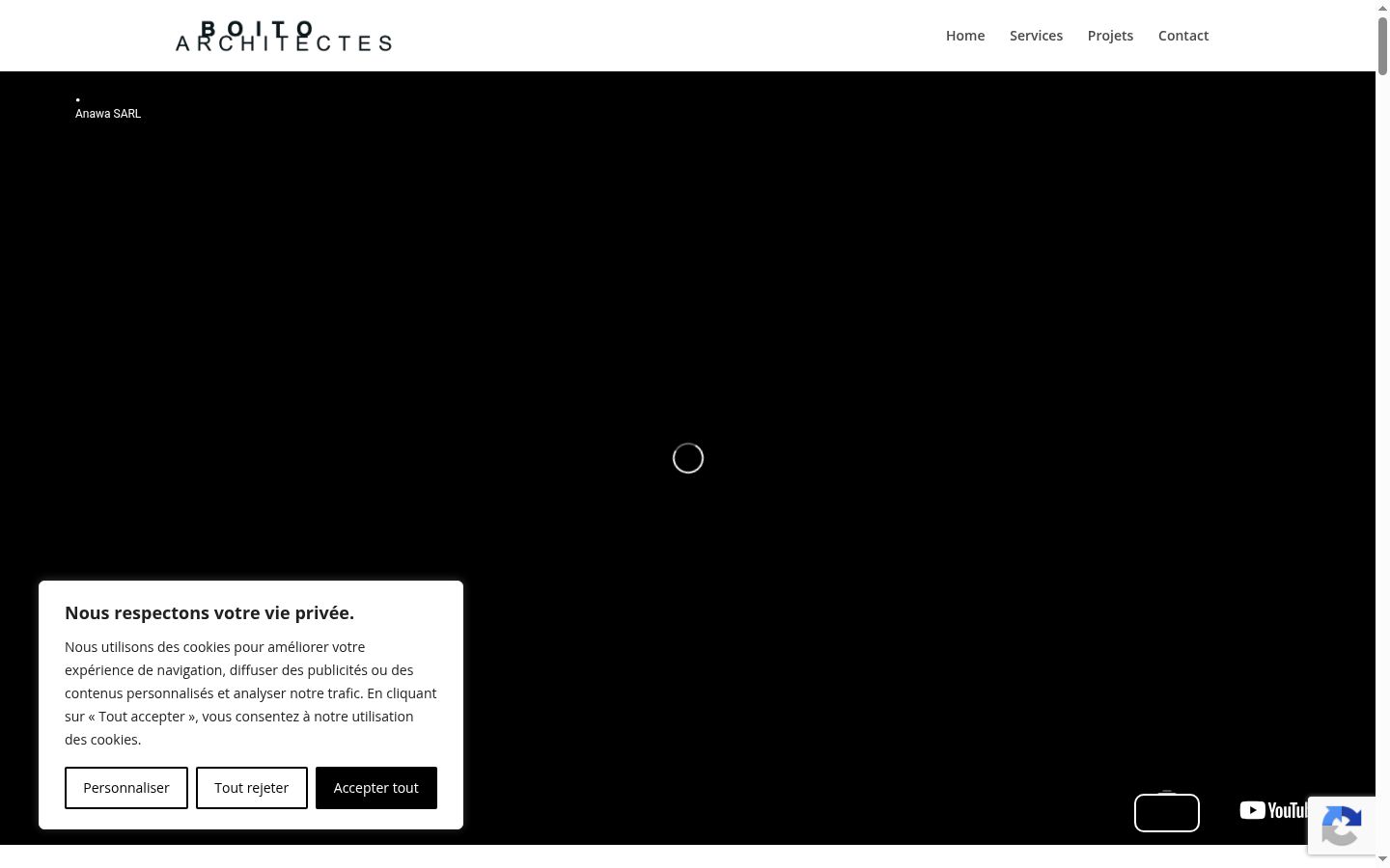 Capture d'écran de la bannière de consentement affichée avant toute interaction