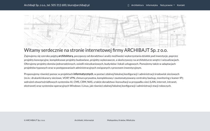 Screenshot of archibajt.pl
