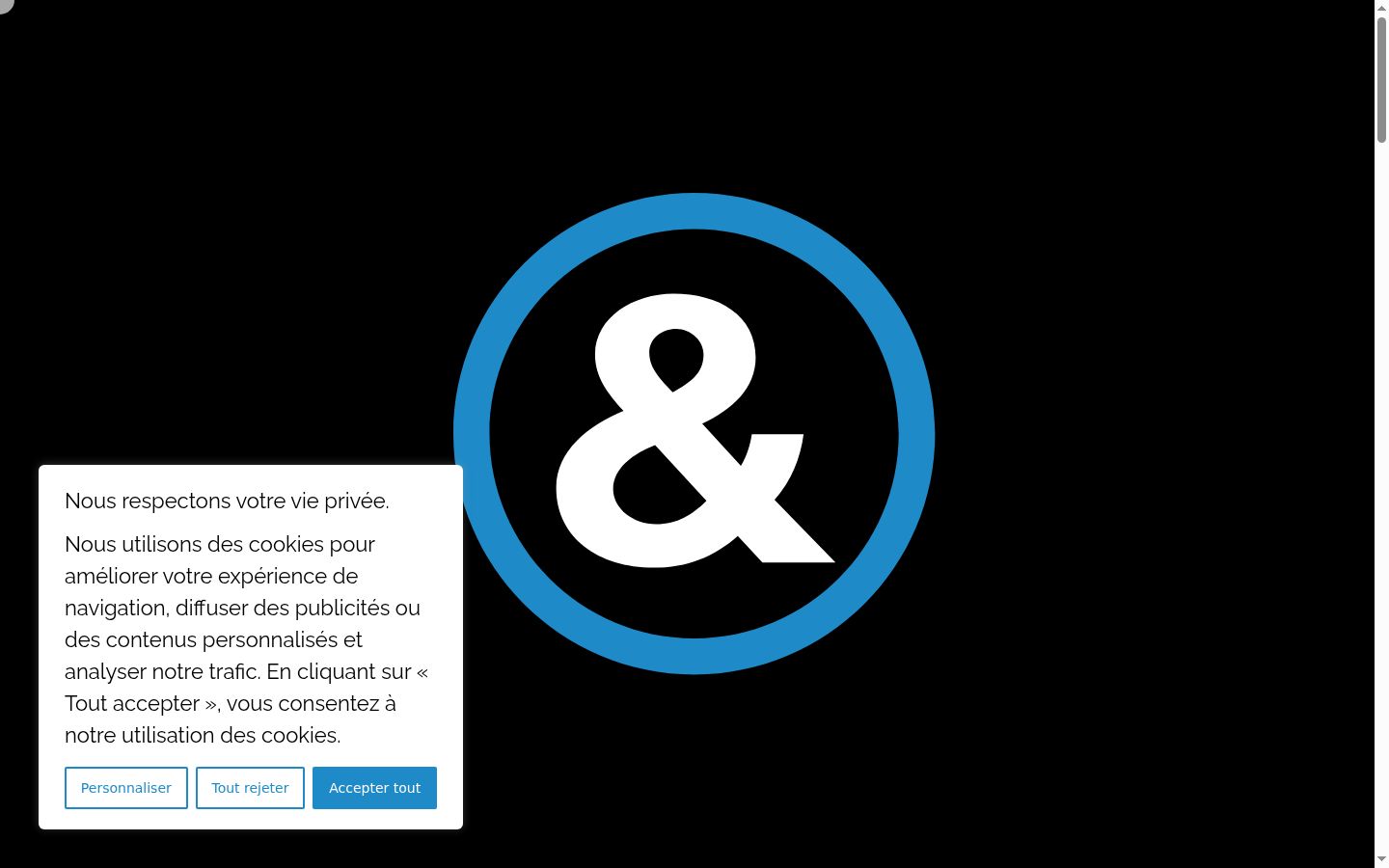 Screenshot del banner di consenso mostrato prima di qualsiasi interazione