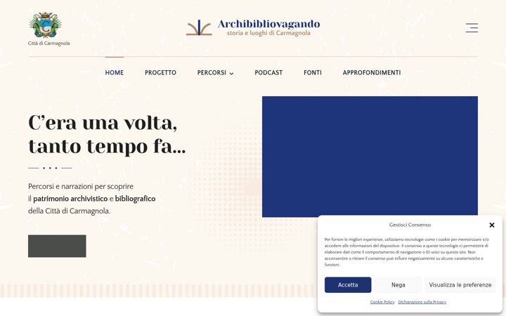 Screenshot του archibibliovagando.it
