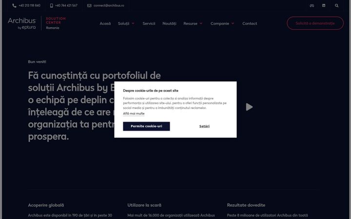 Screenshot of archibus.ro