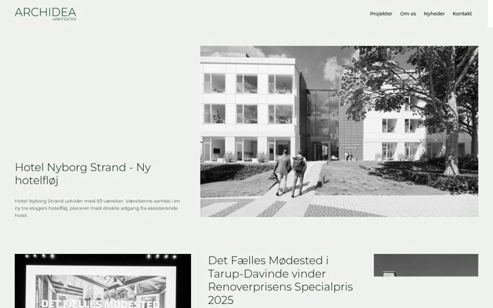 Screenshot of archidea.dk