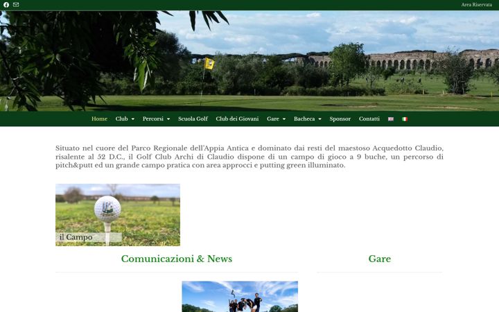 Screenshot of archidiclaudiogolf.it