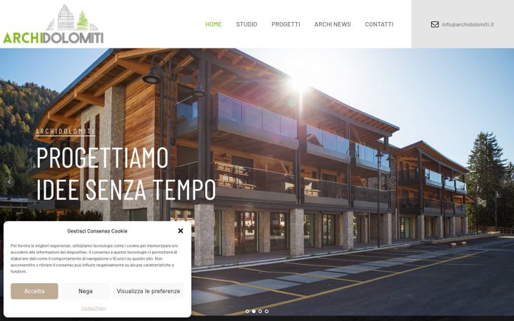 Screenshot of archidolomiti.it