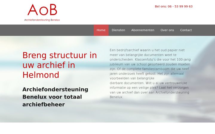 Screenshot of archiefondersteuning.nl