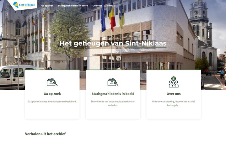 Screenshot of archiefsintniklaas.be