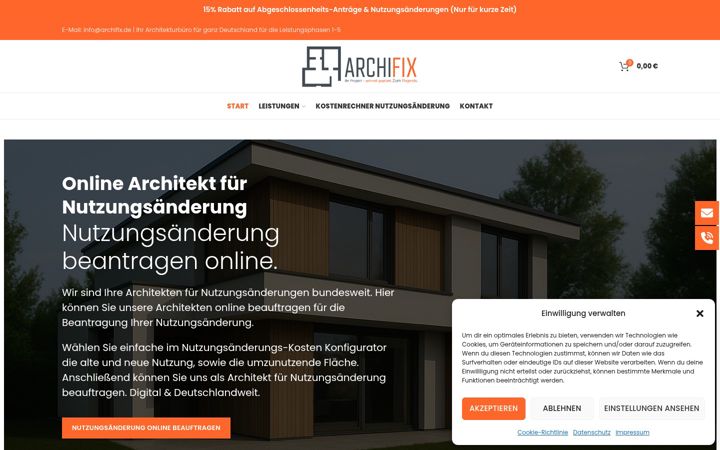 Ekraanipilt saidist archifix.de