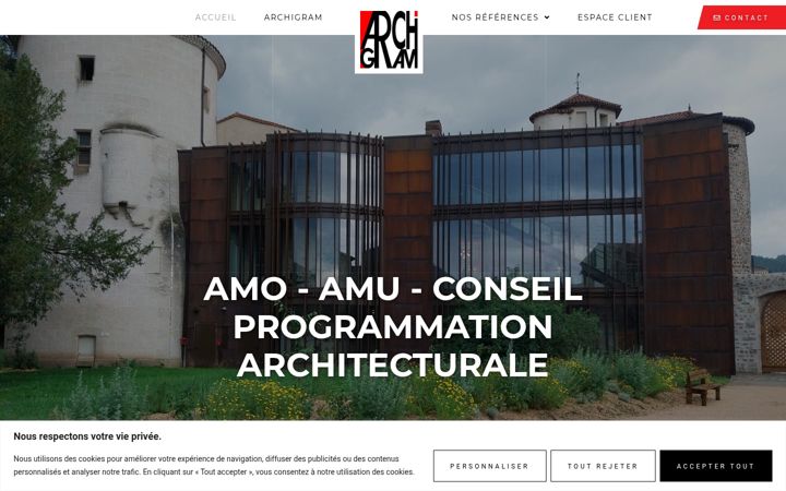 Captură de ecran a archigram.fr