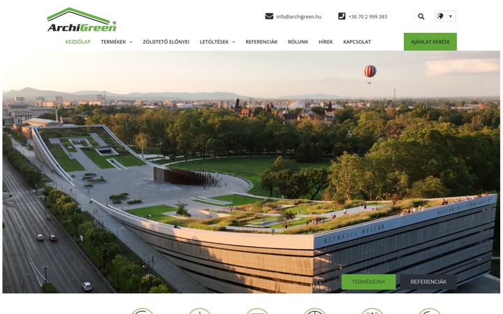 Screenshot of archigreen.hu