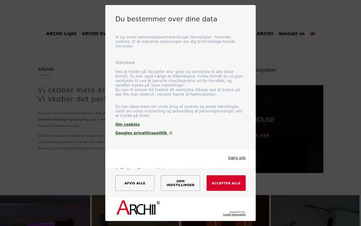 Ekraanipilt saidist archii.dk