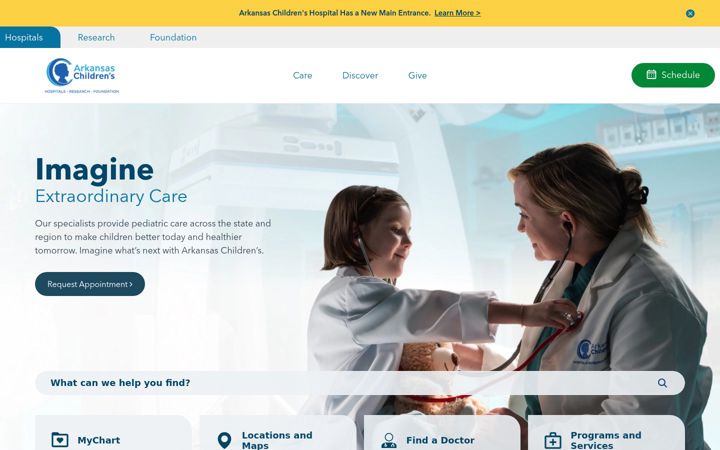 Screenshot of archildrens.org