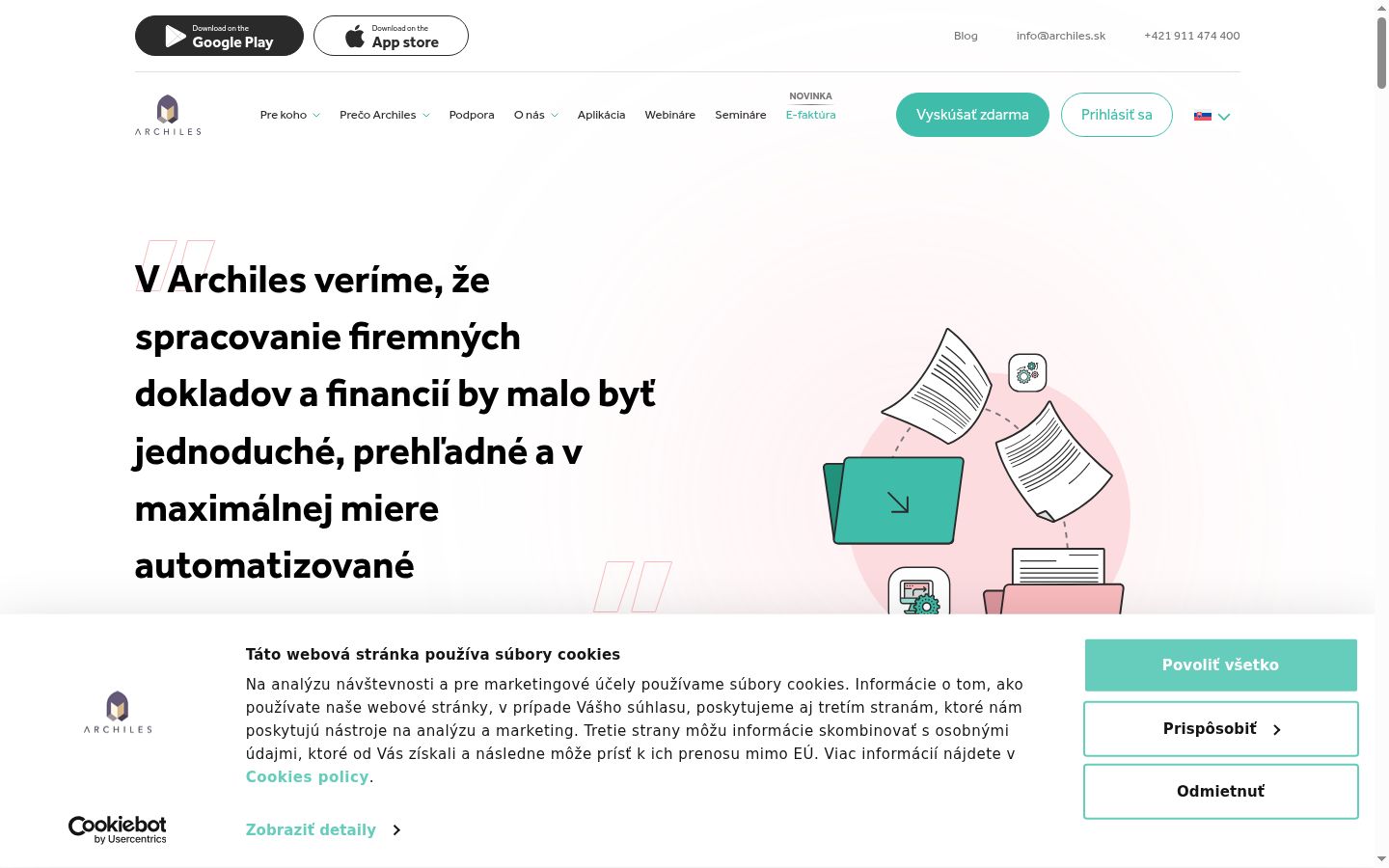 Sutikimo reklamjuostės, rodytos prieš bet kokią sąveiką, ekrano kopija