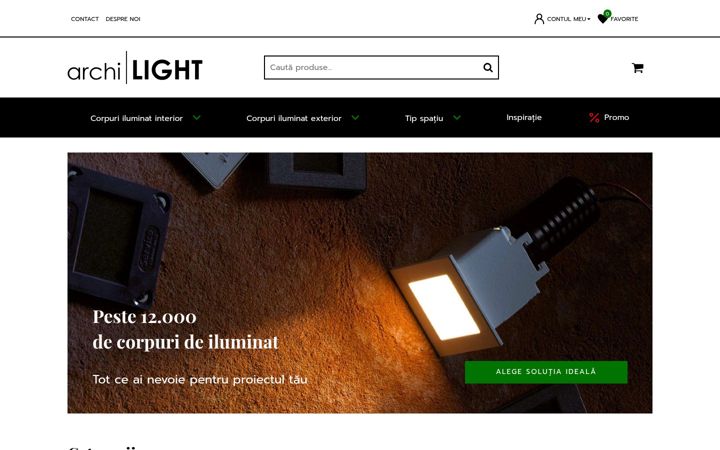 Captură de ecran a archilight.ro