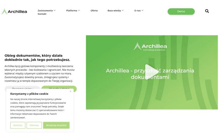 Captură de ecran a archillea.pl