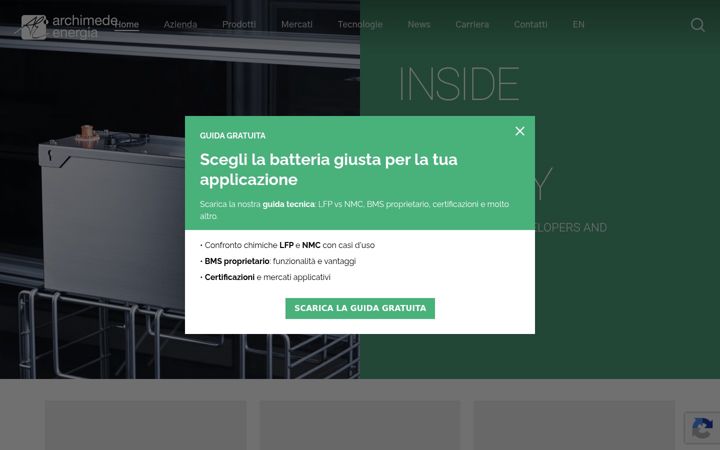 Screenshot ta' archimede-energia.com