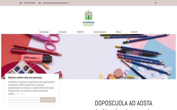 Screenshot of archimededoposcuola.it