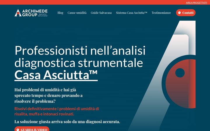 Captură de ecran a archimedegroup.eu