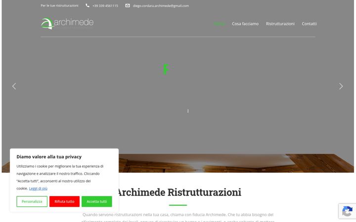 Screenshot of archimederistrutturazioni.com