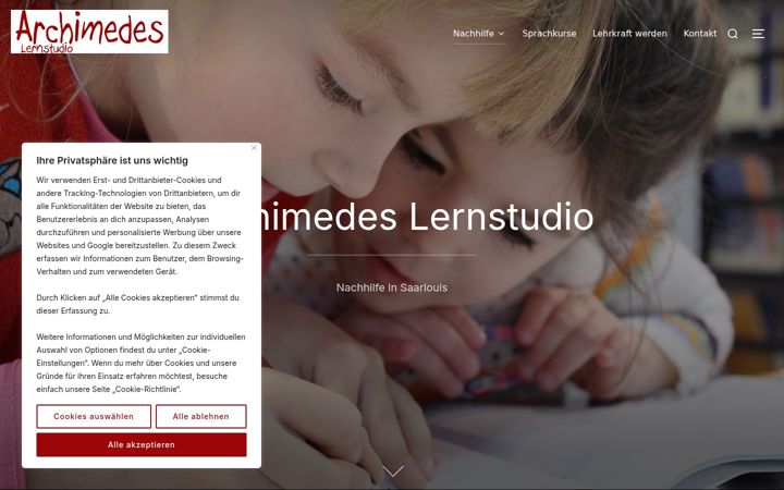 Screenshot stránky archimedes-lernstudio.de