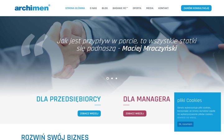 Screenshot of archimen.pl