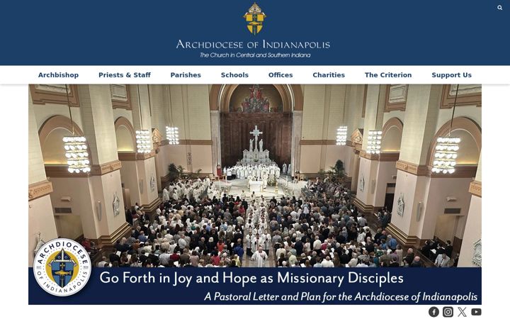 Screenshot of archindy.org