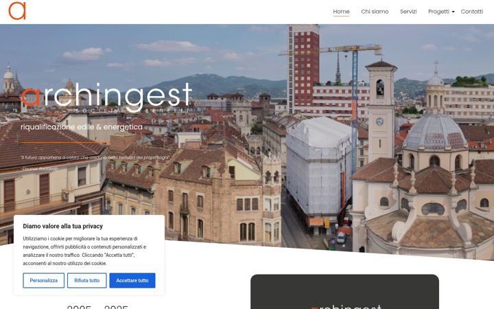 Skjámynd af archingest.it