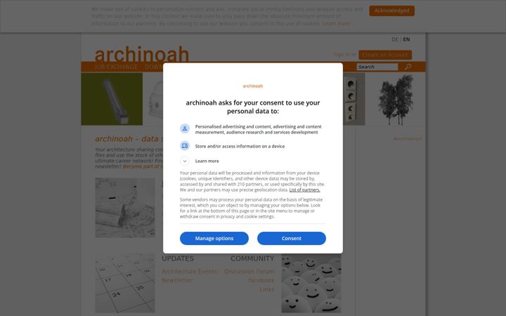 Screenshot of archinoah.com