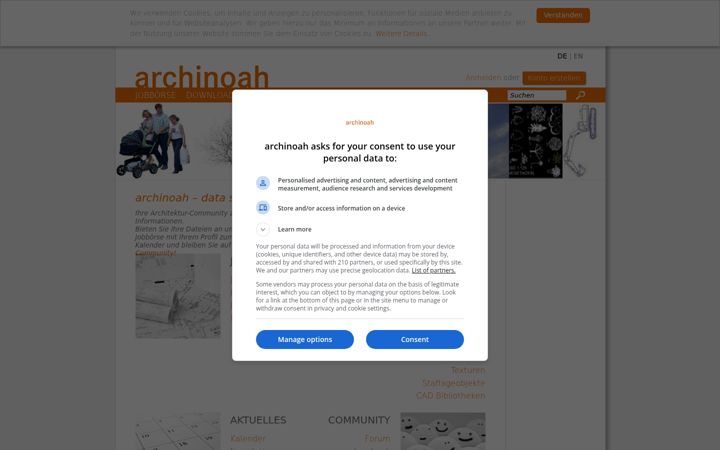 Screenshot of archinoah.de