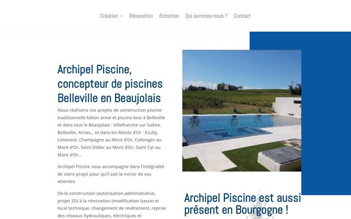 Skjámynd af archipel-piscine.fr