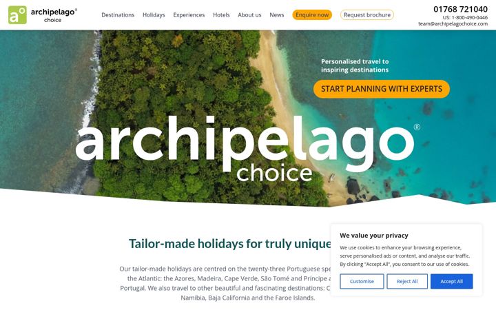 Screenshot of archipelagochoice.com