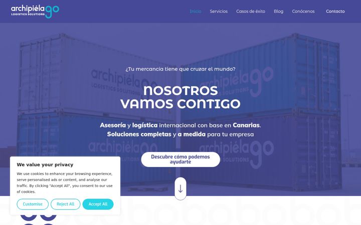 Zrzut ekranu archipielagologistics.com