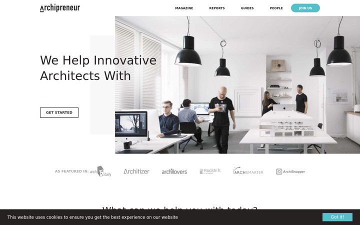 Screenshot of archipreneur.com