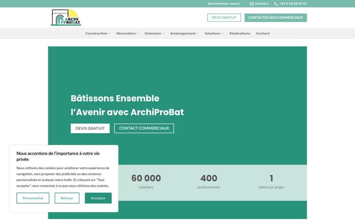 Screenshot of archiprobat.fr
