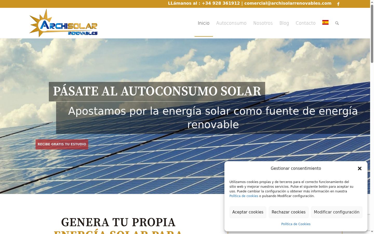 Screenshot of the consent banner shown before any interaction
