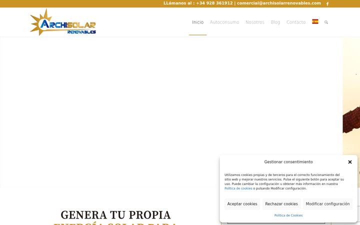 Screenshot of archisolarrenovables.com