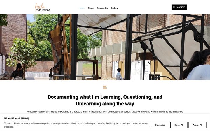 Screenshot of architaleandtrails.in
