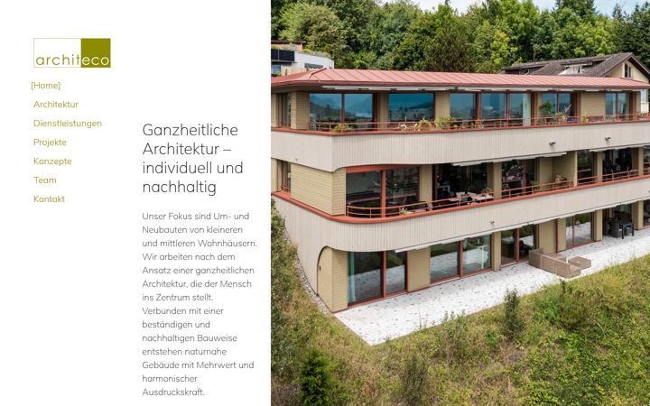 Ekrānuzņēmums no architeco.ch