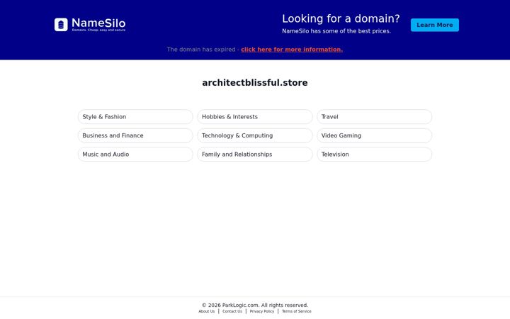 Screenshot of architectblissful.store