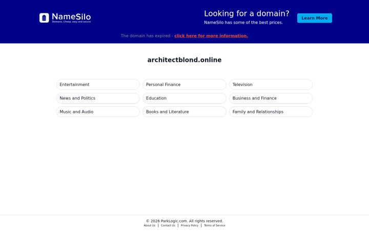 Posnetek zaslona architectblond.online