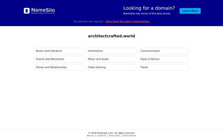 Screenshot of architectcrafted.world