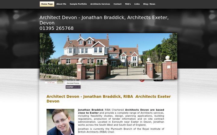 Screenshot of architectdevon.com