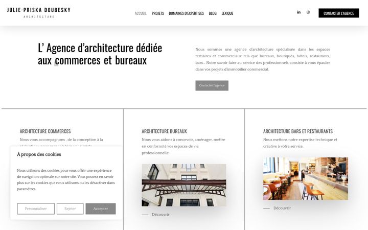Screenshot of architecte-commerces.com