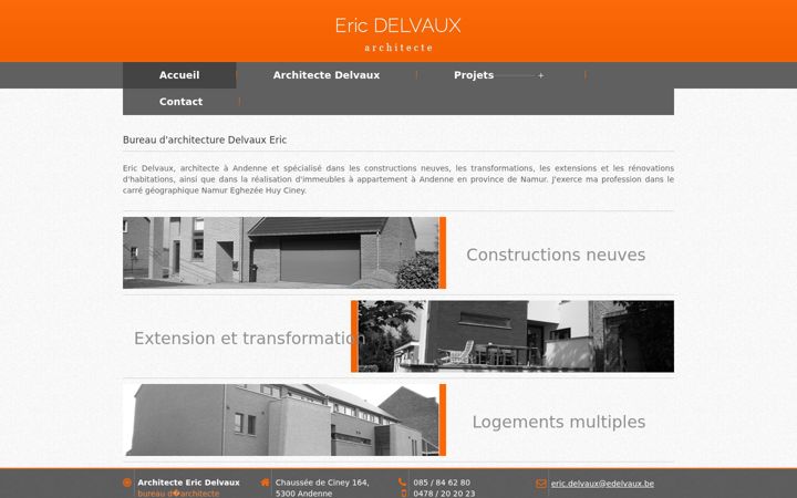 Screenshot of architecte-delvaux.be